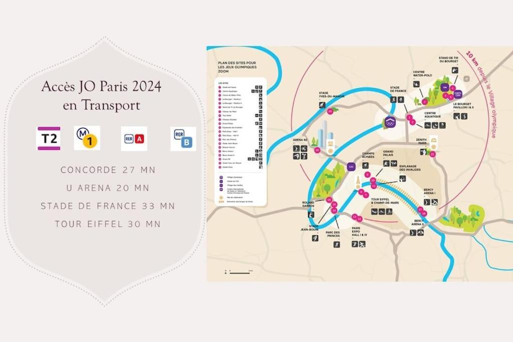 Charming Apartment Near La Defense, Paris Bezons Zewnętrze zdjęcie